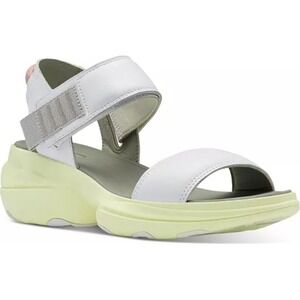 Sorel White Leather‎ Wedge Sandals Adjustable Strap Comfort Casual Size 8